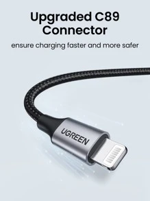 UGREEN 编织 MFi Lightning USB A 转 Lightning 数据线，兼容 充电 Car Play，MFi 认证 - 黑色 - 查看 8
