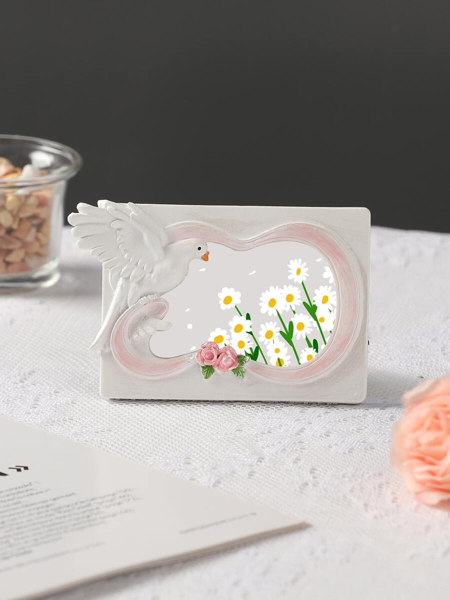 1 pieza Marco para fotos pájaro & con diseño flor - Multicolor - Ver 1