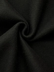 Manfinity 男士字母細帶加絨內裏運動衫無項鏈 - 黑色 - 查看 4