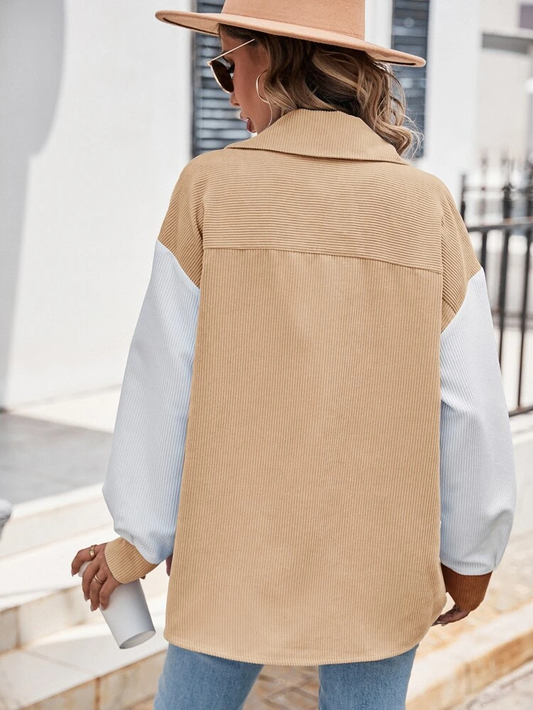 Cut And Sew Drop Shoulder Coat In Fall/Winter,Casual