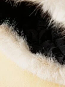 1pc Women's Faux Fox Fur Winter Warm Bucket Hat Suitable For Outdoor Activities And Shopping - Beige - View 2
