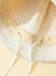 1pc Solid Color Fashion Bucket Hat - Beige - View 2