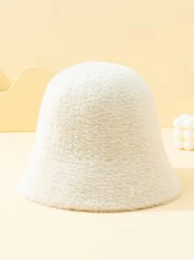 1pc Solid Color Fashion Bucket Hat - Beige - View 3