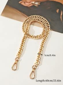 1pc 60cm Regular Metal Bag Chain, Lightweight Multi-Purpose Bag Accessories - Gold - View 4