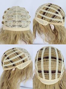 1pc Medium Curly Cosplay Synthetic Wig & 1pc Wig Cap - Multicolor - View 7