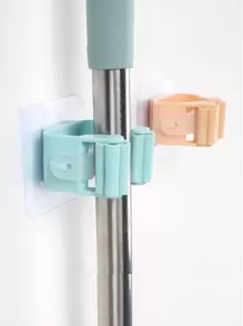 1入組掛壁式隨機色掃帚收納架