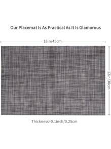 1pc Minimalist Placemat - Dark Grey - View 3