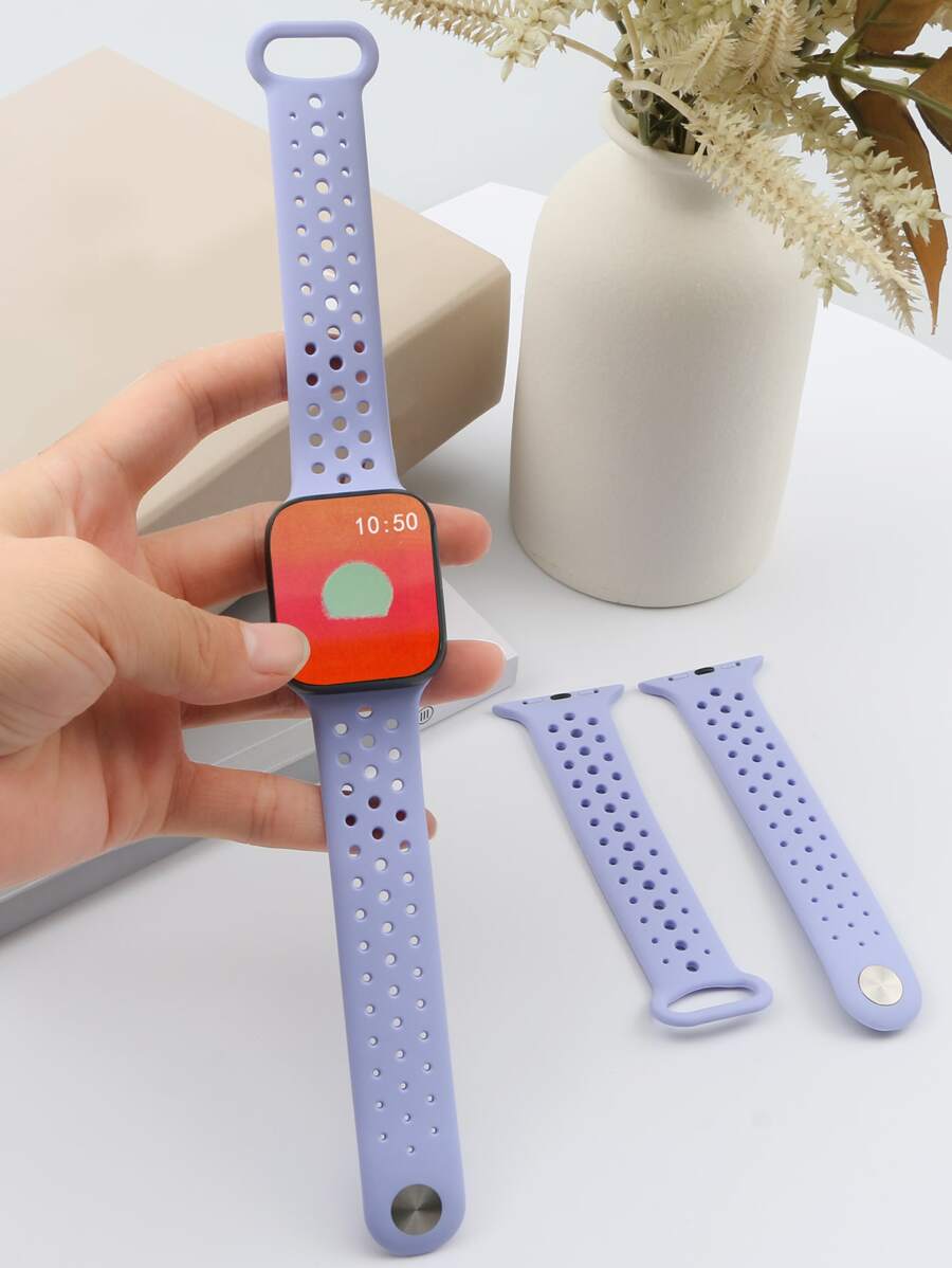 Silicone Watchband Compatible With Apple Watch
