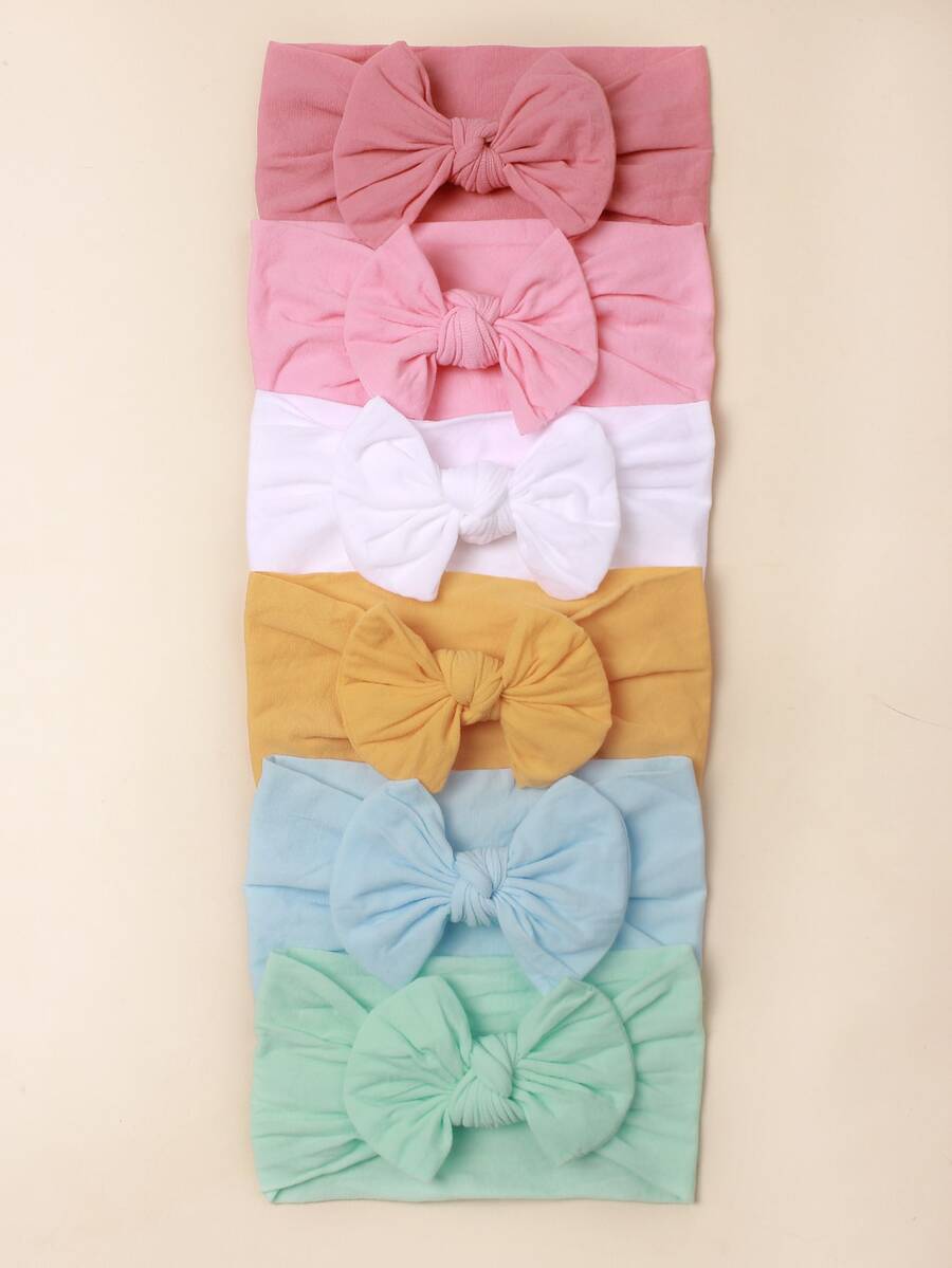 6pcs Baby Bow Knot Hair Band - Multicolor - View 1