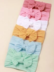 6pcs Baby Bow Knot Hair Band - Multicolor - View 3