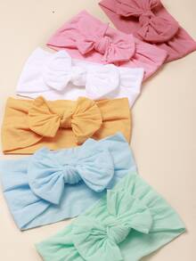6pcs Baby Bow Knot Hair Band - Multicolor - View 6