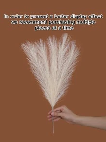 Artificial Imitation Reed - Fake Plant Reed For Wedding, Party, And Home Decoration - Beige - View 5