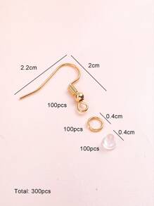 300pcs Minimalist DIY Earrings Accessory - Multicolor - View 3