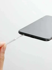 10 piezas Cepillo de limpieza de cabezal de ducha de baño, cepillo pequeño antiobstrucción de lavado, cepillo de limpieza de huecos de poros para orificio de teléfono de baño de cocina - Blanco - Ver 3