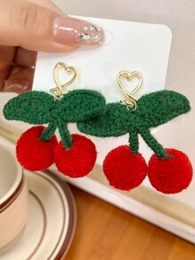 Cherry Drop Earrings - Multicolor - View 1