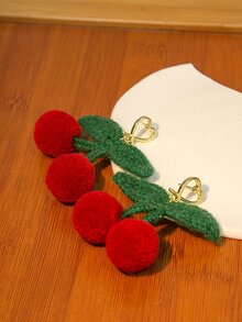 Cherry Drop Earrings - Multicolor - View 2