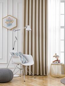 Panel única Cortina opaca liso - Beis - Ver 4