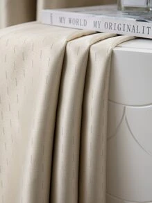 Panel única Cortina opaca liso - Beis - Ver 8