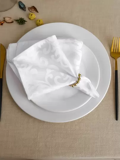6pcs Scroll Pattern Cloth Napkin
