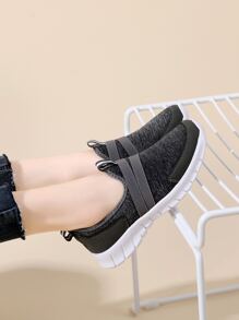 Minimalist Slip On Shoes - Dark Grey - View 3