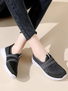 Minimalist Slip On Shoes - Dark Grey - View 5