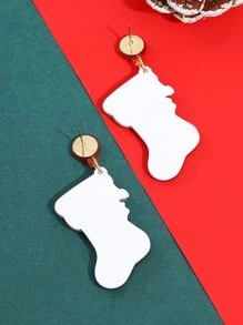 Christmas Socks Drop Earrings - Multicolor - View 3