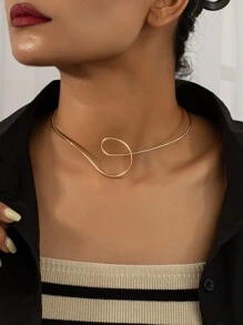 Minimalist Cuff Choker - Yellow Gold - View 1