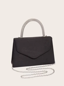 Minimalist Satchel Bag - Black - View 5