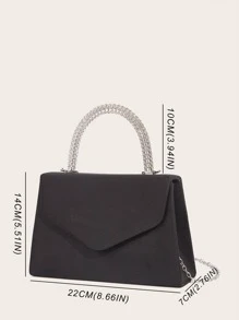 Minimalist Satchel Bag - Black - View 6