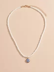 Vòng cổ mặt dây chuyền mắt đính cườm nhiều màu dành cho trang phục hàng ngày của phụ nữ - Nhiều màu - Xem 1