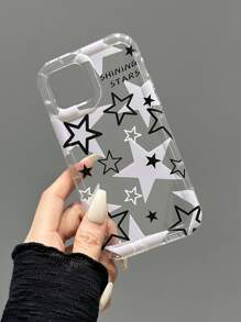 Star Print Clear Phone Case - Multicolor - View 3