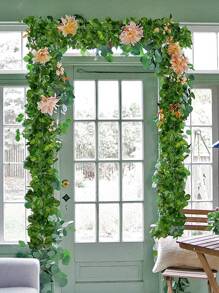 12pcs Artificial Leaf Vine - Green - View 5