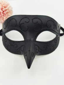 1入组裝派對用隨機圖案閃光細節服裝眼罩 - 黑色 - 查看 1