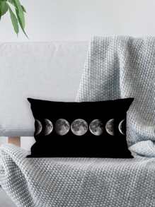 1 pieza Funda de cojín sin relleno fase lunar con estampado