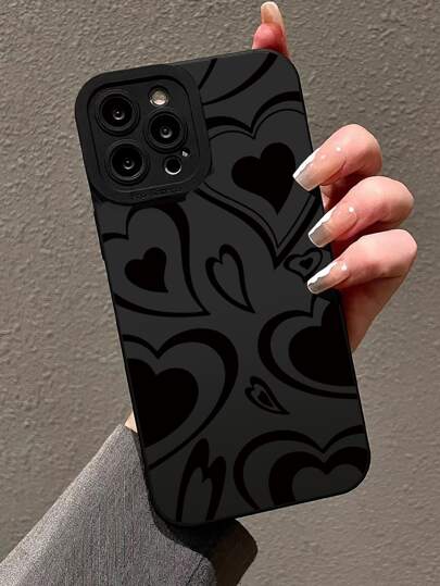 Heart Pattern Phone Case Compatible With iPhone15/15Plus/15Pro/15Promax