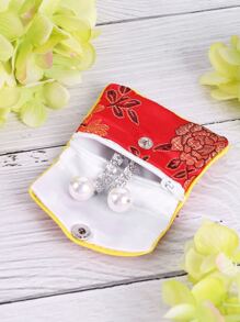 5pcs Mini Damask Embroidery Printed Gift Packaging Bag - Multicolor - View 3