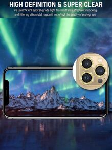 1 miếng bảo vệ ống kính lấp lánh tương thích với iPhone15/15Plus/15Pro/15Promax - Vàng - Xem 4