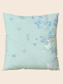 Butterfly Print Cushion Cover Without Filler - Multicolor - View 1