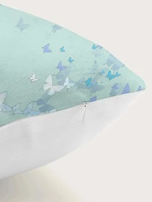 Butterfly Print Cushion Cover Without Filler - Multicolor - View 2