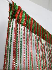 1 pieza Cortina de puerta de hilo Navidad - Multicolor - Ver 3