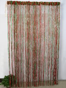 1 pieza Cortina de puerta de hilo Navidad - Multicolor - Ver 6