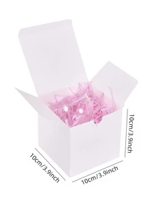 5 cái - Hình vuông Hộp đóng gói quà tặng Với Ruy băng , Qủa tặng Hộp đóng gói , Hộp Quà , Hiện tại Hộp - trắng - Xem 3