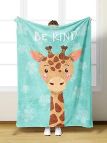 長頸鹿圖案毯子 - 彩色 - 查看 1