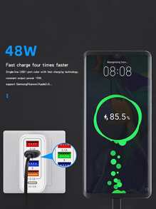 1USBC和2USBA端口快速充電器 - 白色 - 查看 4