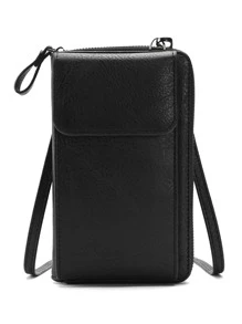 极简主义翻盖手机钱包 轻便现代商务 信用卡 身份证 现金 商务休闲 教师节 教师礼物 工作 商务通勤 旅行 节日 办公室度假 周年纪念 生日礼物 情人节 女士礼物 女白领礼物 女士钱包 钱包 - 黑色 - 查看 1