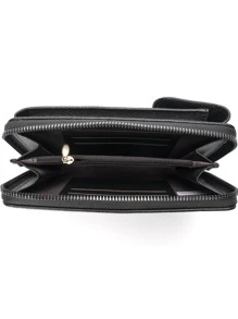 极简主义翻盖手机钱包 轻便现代商务 信用卡 身份证 现金 商务休闲 教师节 教师礼物 工作 商务通勤 旅行 节日 办公室度假 周年纪念 生日礼物 情人节 女士礼物 女白领礼物 女士钱包 钱包 - 黑色 - 查看 4