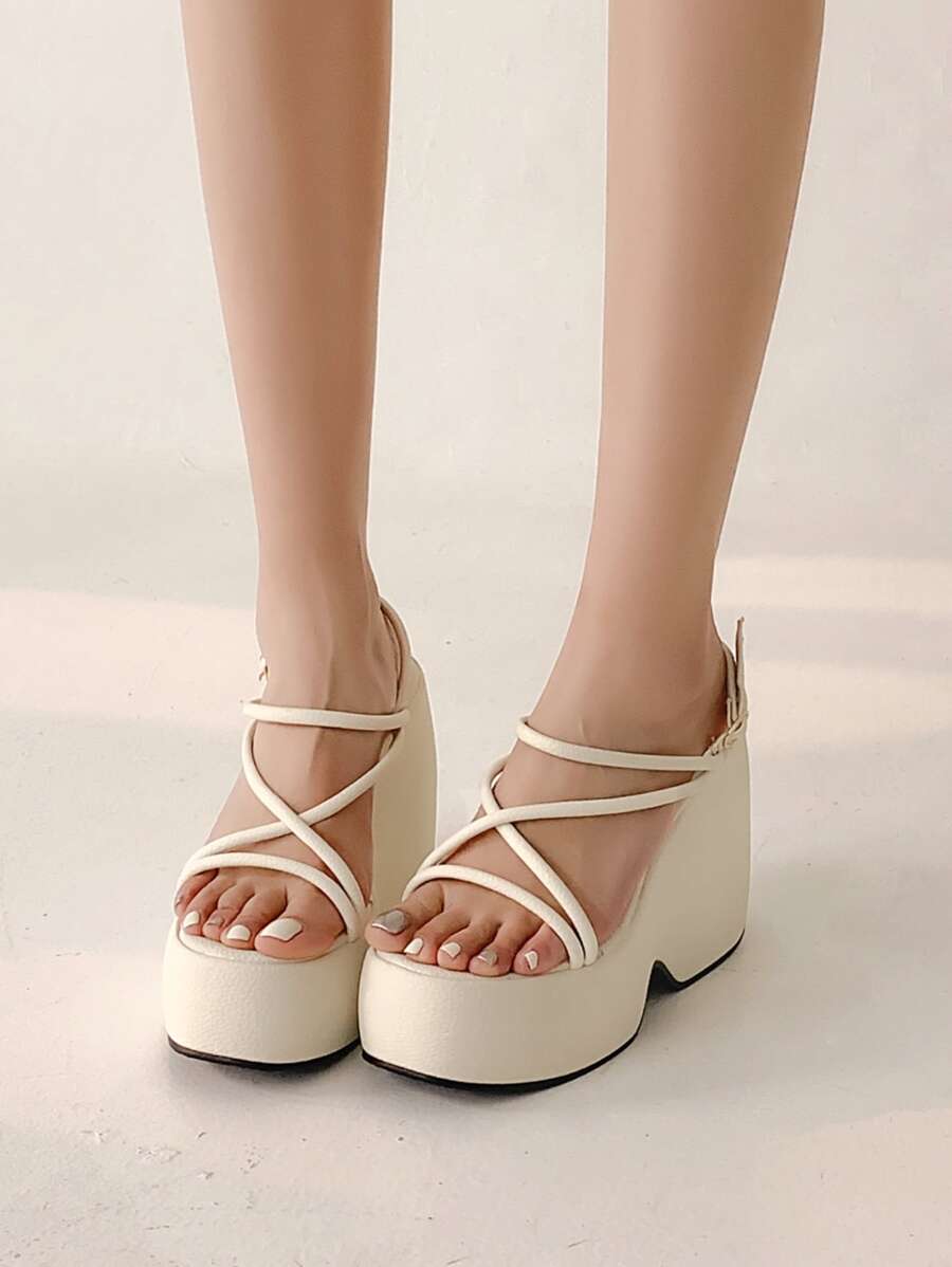Women Platforms & Wedge Sandals - Beige - View 1