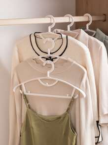 2pcs Anti-slip Clothes Hanger - White - View 2