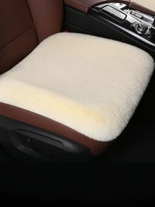 1pc Đệm ghế ngồi ô tô sang trọng màu rắn - Màu be - Xem 1