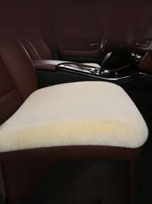 1pc Đệm ghế ngồi ô tô sang trọng màu rắn - Màu be - Xem 2
